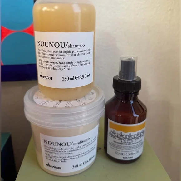 Davines Nounou Hair Care Trio - Cream and Brown